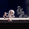 Černobílý Stickman