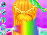 Kleine prinses vlecht haren